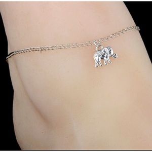 Vintage Elephant Anklet, One Size